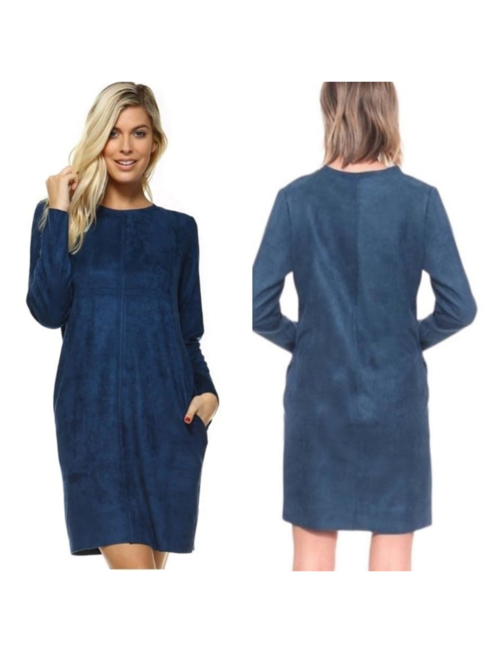 Anthro Joh Aurora Long Sleeved Tunic Dress in Navy Blue Women's Size Small - Picture 14 of 14